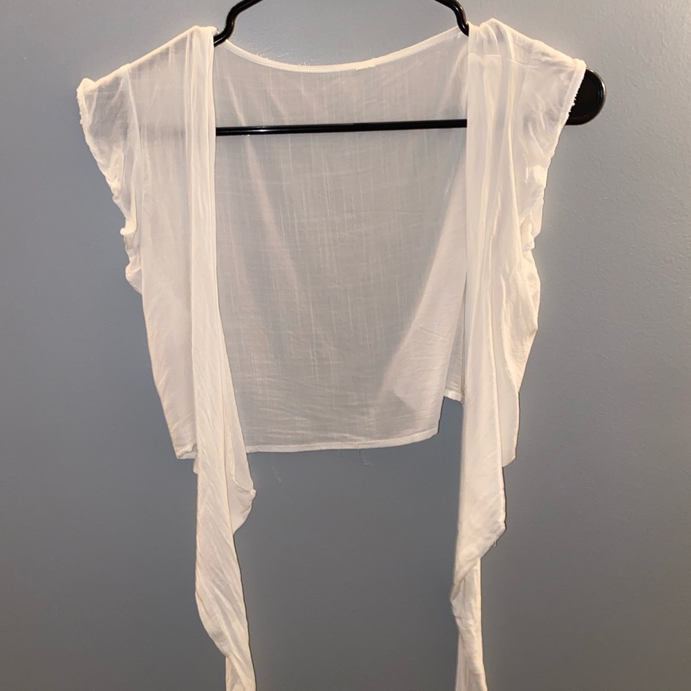 Shein White tie shirt